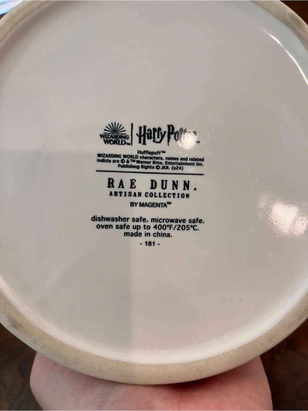 Collectable Rae Dunn/Harry Potter White Ceramic Covered Dish with Owl Knob